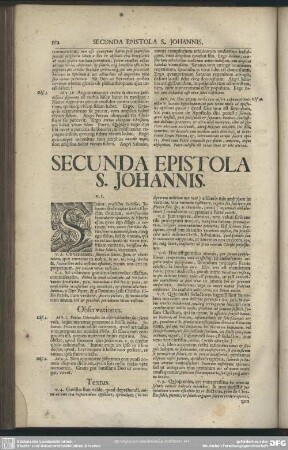 Secunda Epistola S. Johannis