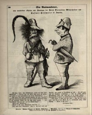 "Die Auswanderer, oder wunderbare Fahrten und Abenteuer der Herren Barnabas Wühlhuber und Casimir Heulmaier in Amerika"