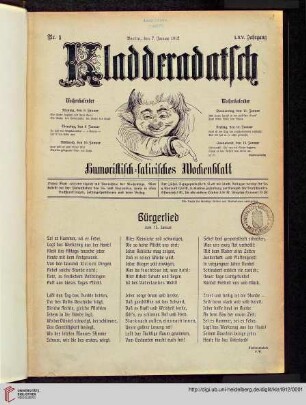 Hefte 1-4, Januar 1912