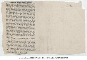 General Missionary Atlas : [press cutting]