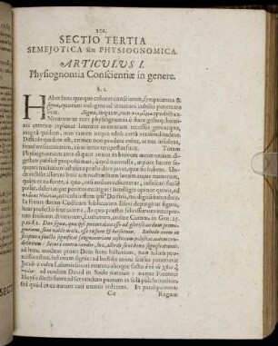 Articulus I. Physiognomica Conscientiæ in genere.
