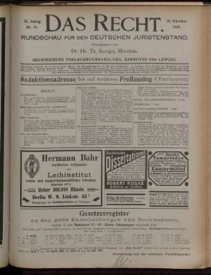 Nr. 19. 10. Oktober 1905.