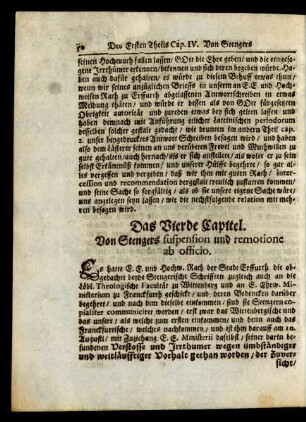 Das Vierde Capitel.