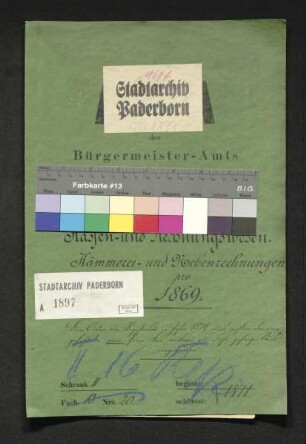Kämmerei- und Nebenrechnungen 1869