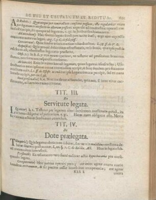 Tit. III. De Servitute legata.