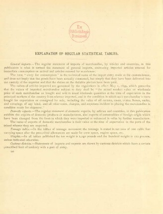 Explanation of regular statistical tables