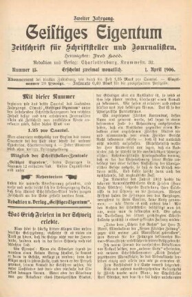 Nummer 13 (1. April 1906)