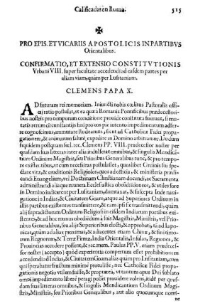 Pro. Epis. Etvicariis Apostolicis Inpartibvs Orientalibus