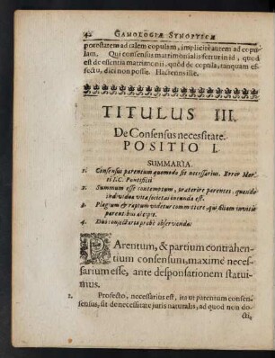 Titulus III. De Consensus necessitate