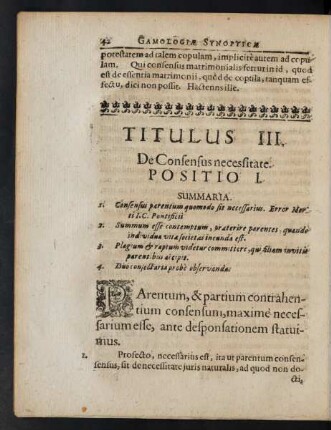 Titulus III. De Consensus necessitate