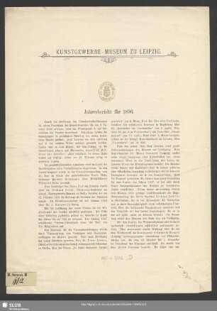 1896(1897): Jahres-Bericht