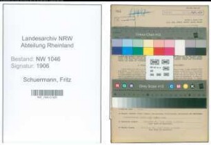 Entnazifizierung Fritz Schuermann , geb. 16.12.1899 (Elektriker)