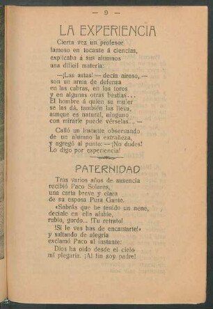 La experiencia