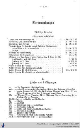 II. Vorbemerkungen