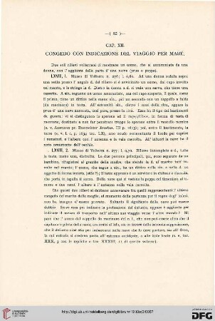 Cap. XII: Congedo con indicazione del viaggio per mare