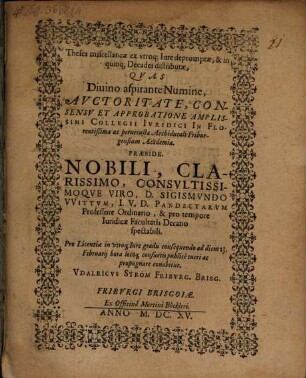 Theses miscellaneae ex utroque iure depromptae