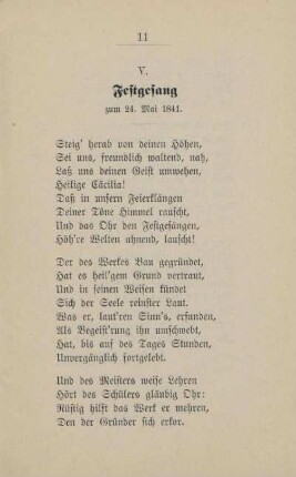 V. Festgesang. Zum 24. Mai 1891