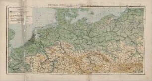 Physikalische Karte von Deutschland. Nördliches Blatt