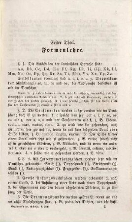 Grammatik der lateinischen Sprache für Schulen