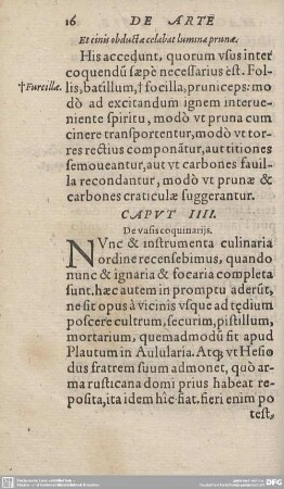 CAPUT IIII. De vasis coquinariis.