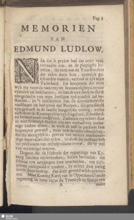 Memorien Van Edmund Ludlow