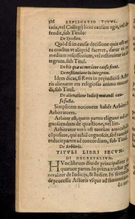 Tituli Libri Secundi Decretalium.