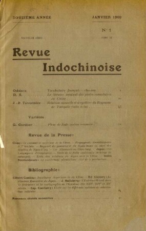 Janvier 1909. No 1