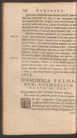 Dominica Palmarum ...