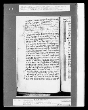 Missale aus Köln — Schiftseite mit Initiale P(uer natus est), Folio 27 verso