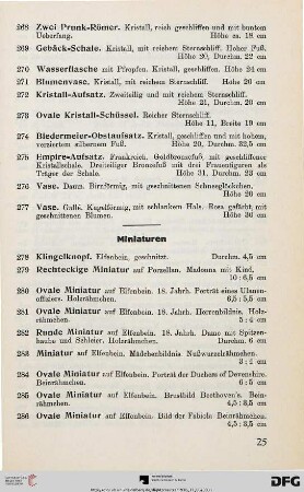 Miniaturen (Nr. 278-288)