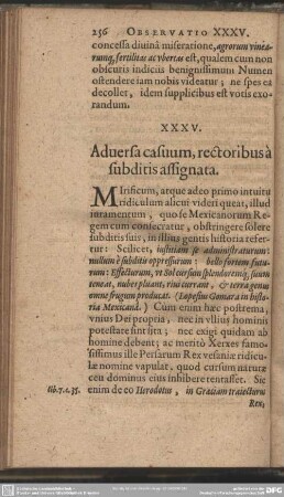 XXXV. Adversa casuum, rectoribbus à subditis assignata