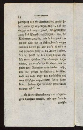 84-95, Es ist die Beywohnung einer Schwangern durchaus unrecht...