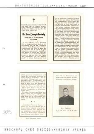 Ludwig, Dr. theol. Joseph
