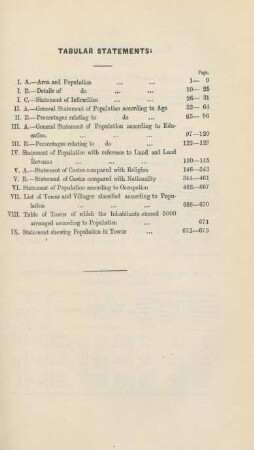 Tabular statements