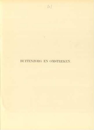 Buitenzorg en omstreken