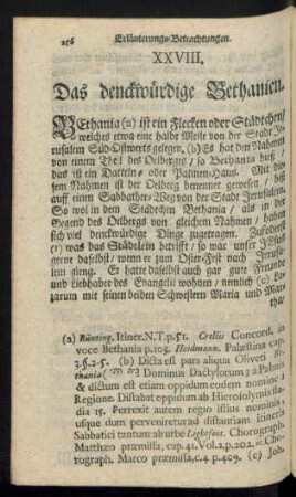 XXVIII. Das denckwürdige Bethanien