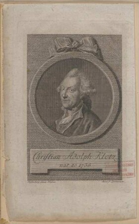 Bildnis des Christian Adolph Klotz