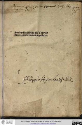 Lombardica historia que a plerisque Aurea legenda sanctorum appellatur.