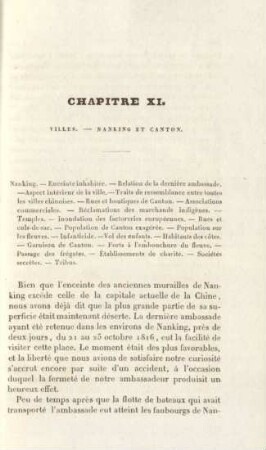 Chapitre XI. Villes. - Nanking et Canton