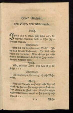 Erster Auftritt - Siebenzehnter Auftritt