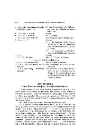Zur Gründung eines Vereins deutscher Volksschullehrerinnen