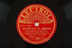 Das war sehr gut, Mandryka : Monolog der Arabella aus "Arabella" / Richard Strauss