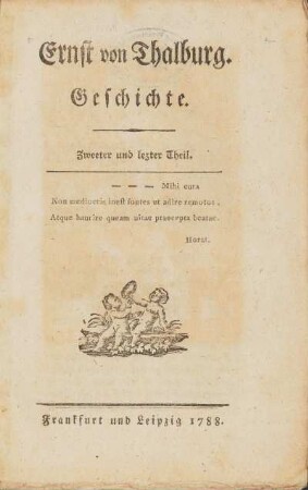 Zweeter und lezter Theil: [...]