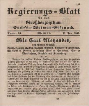 Nr. 15 : 11. Juni 1856