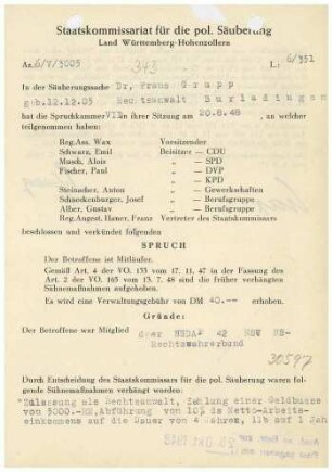 Grupp, Franz, Dr.
