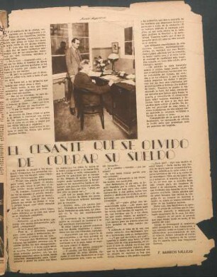 El cesante que se olvido de cobrar su sueldo