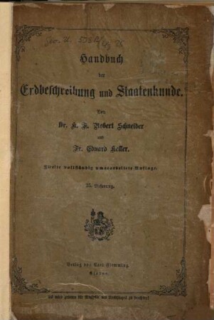 Handbuch der Erdbeschreibung und Staatenkunde. 4