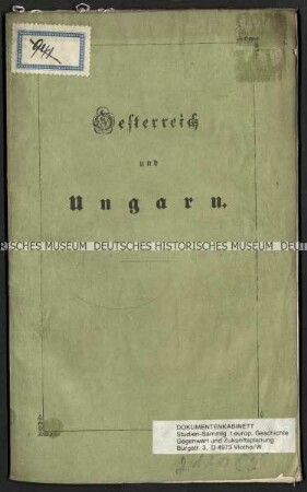 Abhandlung über die Beziehungen zwischen Österreich und Ungarn um 1840