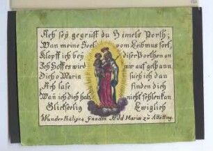 "Ach sey gegrüst du Himels Porth" (kleines Andachtsbild)