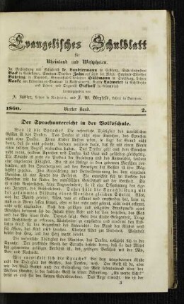 ¬Der¬ Sprachunterricht in der Volksschule